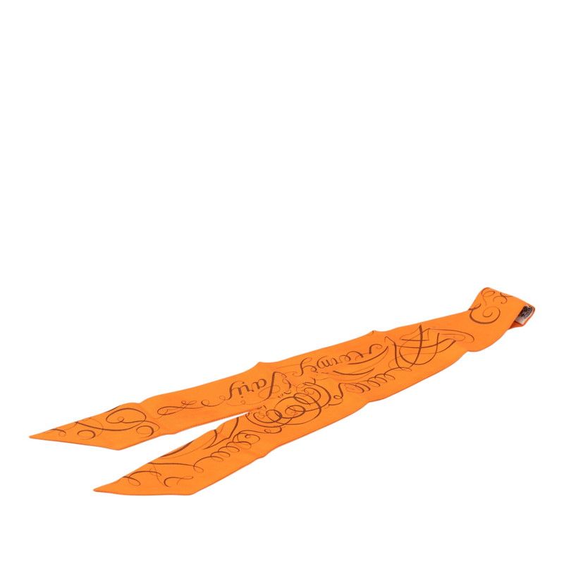 Hermes Twilly Exercice Pour Foumer la Reach Out Scarf Orange Silk