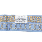 Hermes Twilly Maillon Chain Ring Scarf Blue Silk — view 4