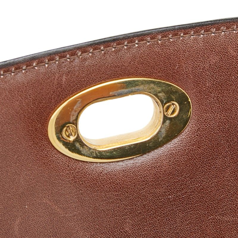Celine Crossbody Shoulder Bag Brown Leather — view 8