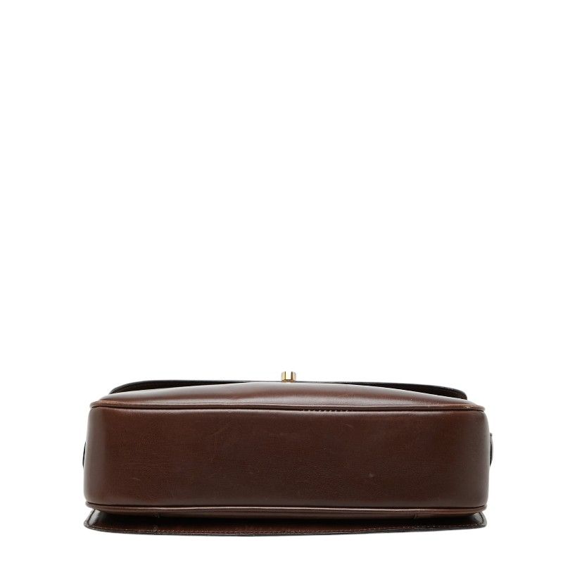 Celine Crossbody Shoulder Bag Brown Leather — view 3