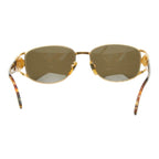 Fendi FF Logo Coin Motif Eyewear Sunglasses 034 Brown Gold Acetate Plated — view 4