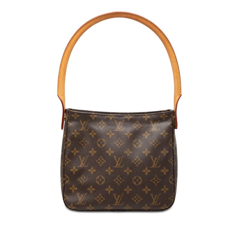 Louis Vuitton Monogram Looping MM Shoulder Bag Brown Leather