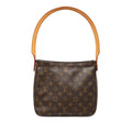 Louis Vuitton Monogram Looping MM Shoulder Bag Brown Leather