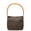 Louis Vuitton Monogram Looping MM Shoulder Bag Brown Leather