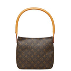 Louis Vuitton Monogram Looping MM Shoulder Bag Brown Leather