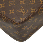 Louis Vuitton Monogram Looping MM Shoulder Bag Brown Leather — view 7