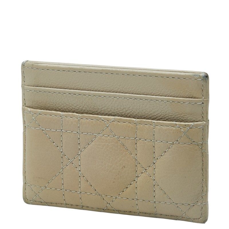 Dior Caro Freesia Card Case Beige Leather — view 2