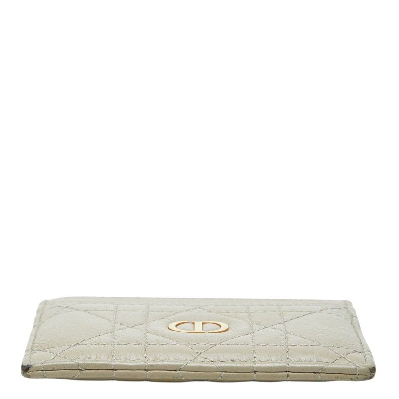 Dior Caro Freesia Card Case Beige Leather — view 3
