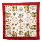 Hermes Carre 90 Harbier de Gavarnie Pressed Flowers From the Cirque de Cavarnie