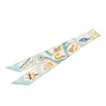 Hermes Twilly Funny Ice Cream Scarf Blue White Silk