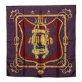 Hermes Carre 90 Bride de Cour Scarf Purple Silk