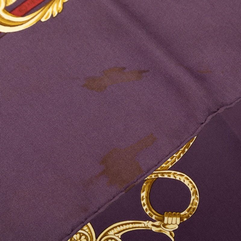 Hermes Carre 90 Bride de Cour Scarf Purple Silk — view 5