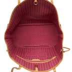 Louis Vuitton Monogram Neverfull MM Shoulder Bag Tote Brown Pink Leather — view 9