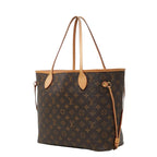 Louis Vuitton Monogram Neverfull MM Shoulder Bag Tote Brown Pink Leather — view 2