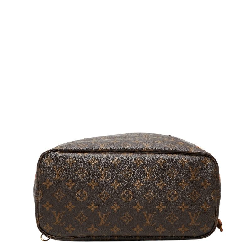 Louis Vuitton Monogram Neverfull MM Shoulder Bag Tote Brown Pink Leather — view 3