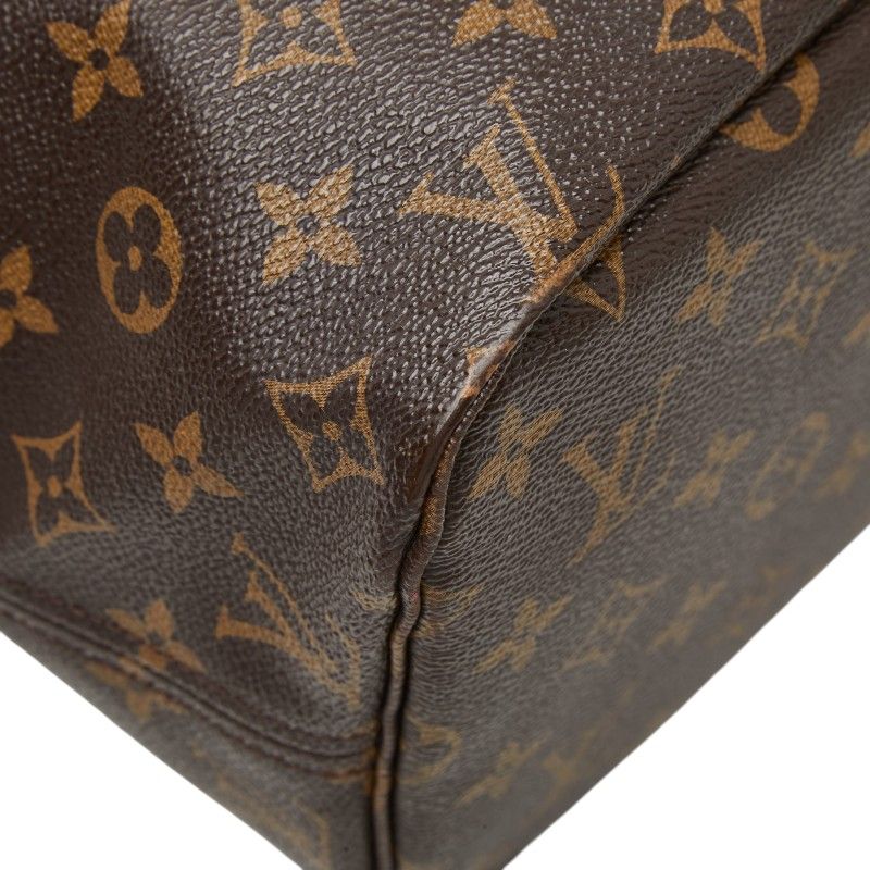 Louis Vuitton Monogram Neverfull MM Shoulder Bag Tote Brown Pink Leather — view 5