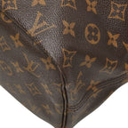 Louis Vuitton Monogram Neverfull MM Shoulder Bag Tote Brown Pink Leather — view 4