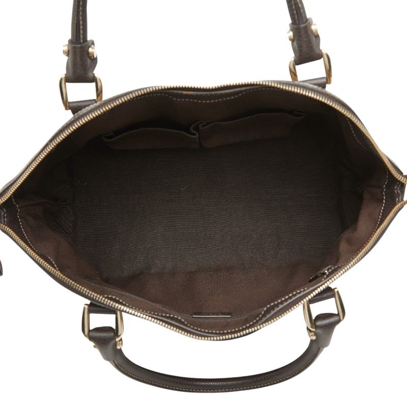 Gucci GG Crystal Interlocking 2-Way Shoulder Bag Brown Leather — view 9