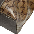 Gucci GG Crystal Interlocking 2-Way Shoulder Bag Brown Leather — view 4