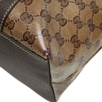 Gucci GG Crystal Interlocking 2-Way Shoulder Bag Brown Leather — view 6