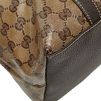 Gucci GG Crystal Interlocking 2-Way Shoulder Bag Brown Leather — view 5