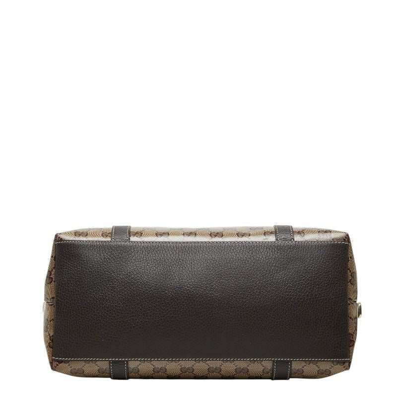Gucci GG Crystal Interlocking 2-Way Shoulder Bag Brown Leather — view 3