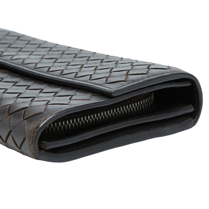 Bottega Veneta Intrecciato Wallet Brown Leather — view 4