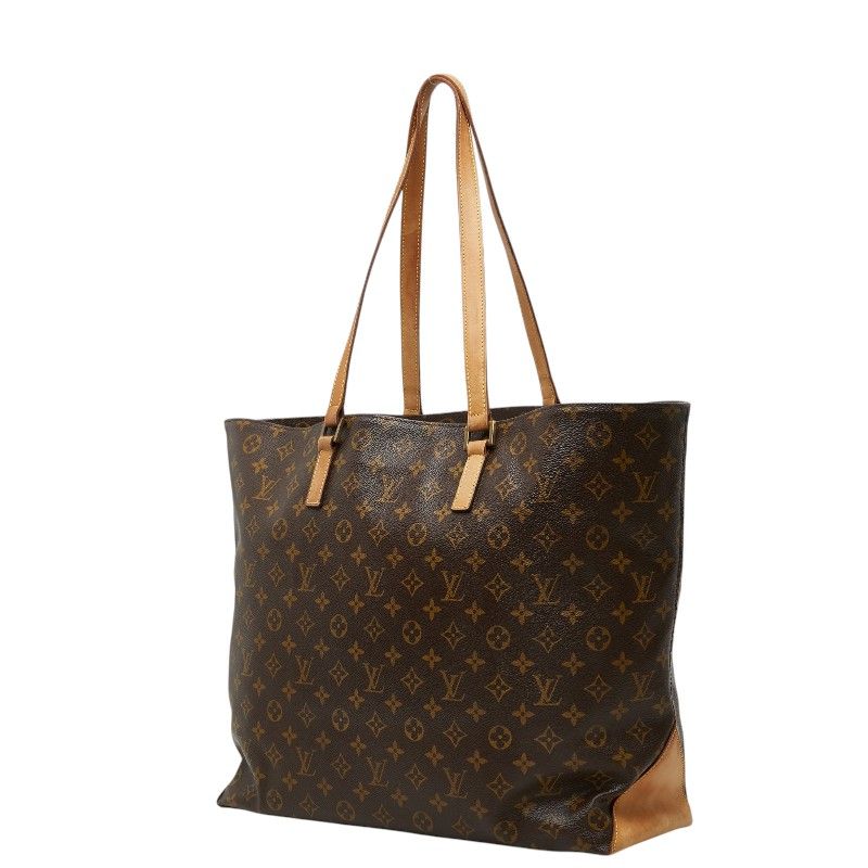 Louis Vuitton Monogram Cabas Alto Tote Shoulder Bag Brown Leather — view 2
