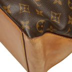 Louis Vuitton Monogram Cabas Alto Tote Shoulder Bag Brown Leather — view 6