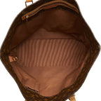 Louis Vuitton Monogram Cabas Alto Tote Shoulder Bag Brown Leather — view 9