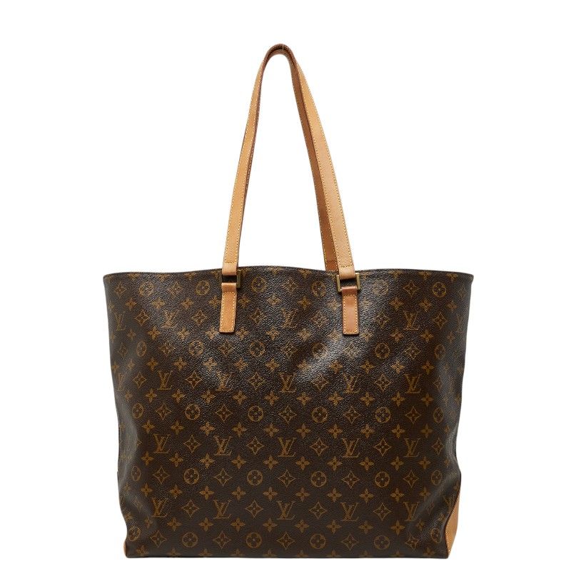 Louis Vuitton Monogram Cabas Alto Tote Shoulder Bag Brown Leather
