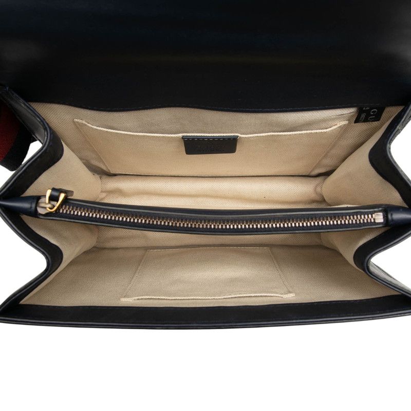 Gucci Bamboo Dionysus 2-Way Shoulder Bag Navy Green Red Leather — view 4