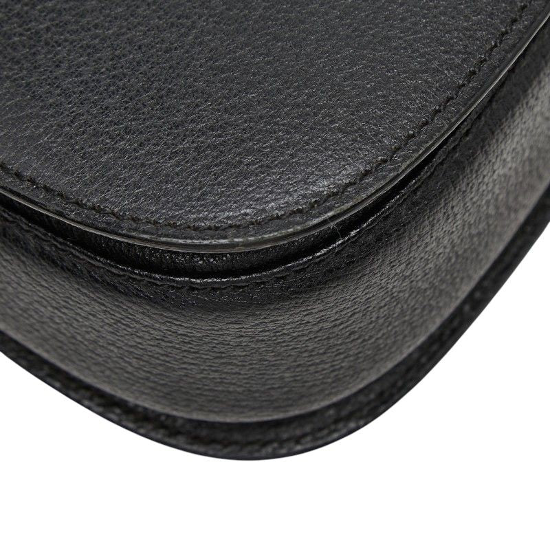 Gucci Bamboo 2-Way Shoulder Bag Black Leather — view 5
