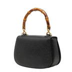 Gucci Bamboo 2-Way Shoulder Bag Black Leather — view 2