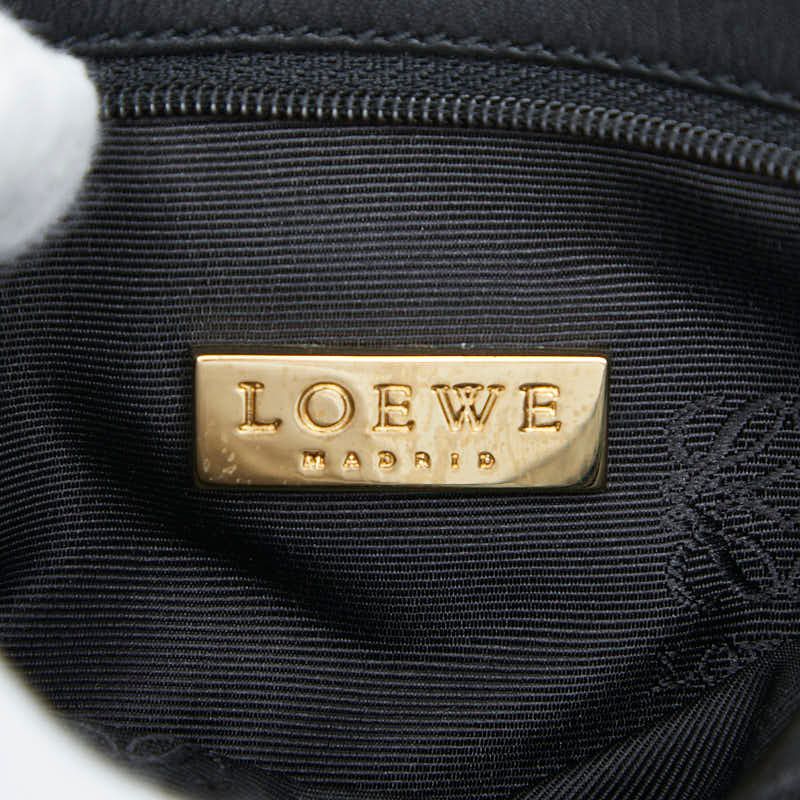 Loewe Anagram Crossbody Shoulder Bag Pochette Black Leather — view 7