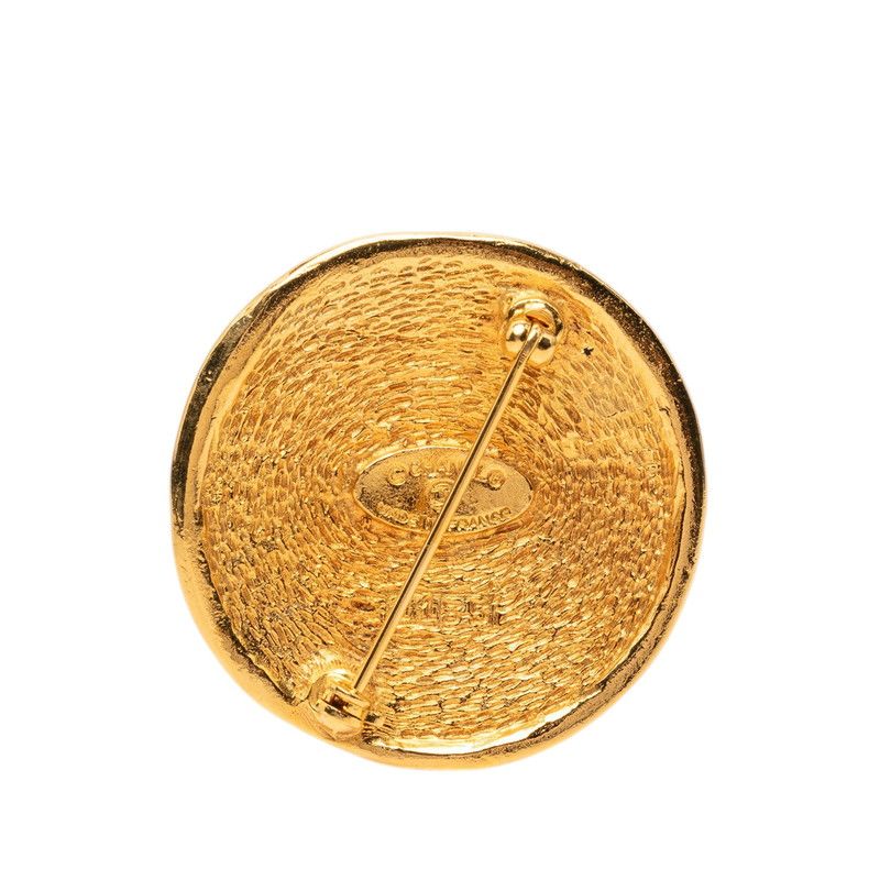 Chanel 31 Rue Cambon Logo Round Brooch Gold Plated — view 2