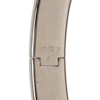Hermes Click GM Bracelet Bangle Silver Black Metal Enamel — view 5