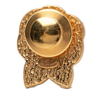 Chanel CC Logo Camellia Pin Brooch Pins Gold Black Plated Faux Pearl — view 2