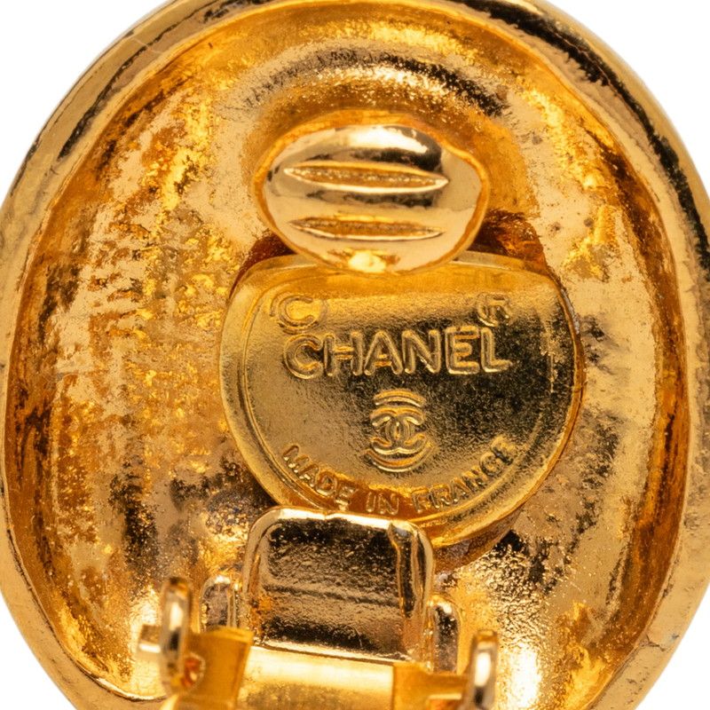 Chanel Mademoiselle Logo Earrings Gold Plated — view 3