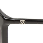 Chanel CC Logo Sunglasses Black Acetate Eyewear — view 5