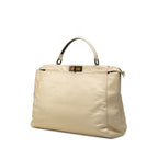 Fendi Peekaboo Large Shoulder Bag 2-Way White Ivory Enamel — view 2