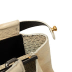 Fendi Peekaboo Large Shoulder Bag 2-Way White Ivory Enamel — view 4