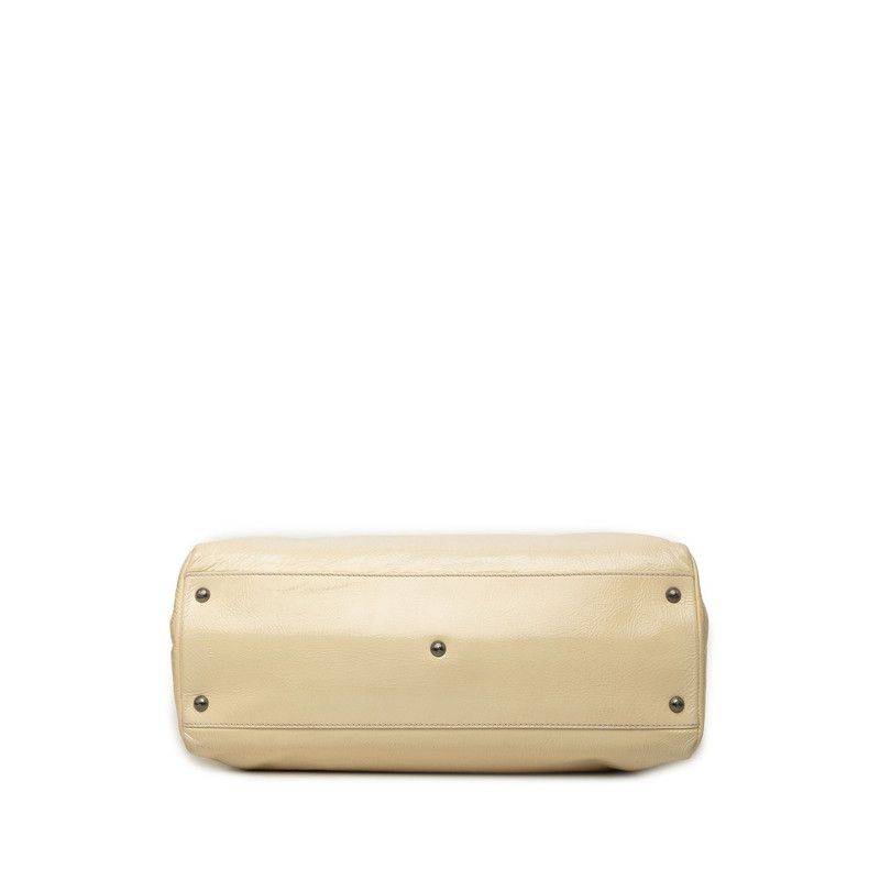 Fendi Peekaboo Large Shoulder Bag 2-Way White Ivory Enamel — view 3