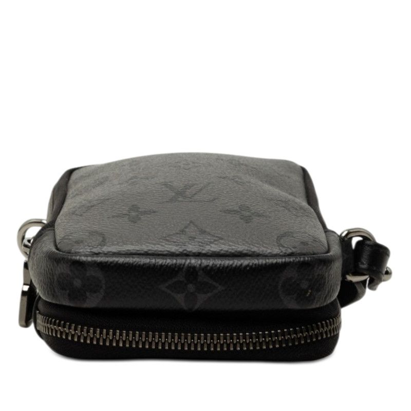 Louis Vuitton Monogram Eclipse Reverse Double Phone Pouch Shoulder Bag Noir — view 3