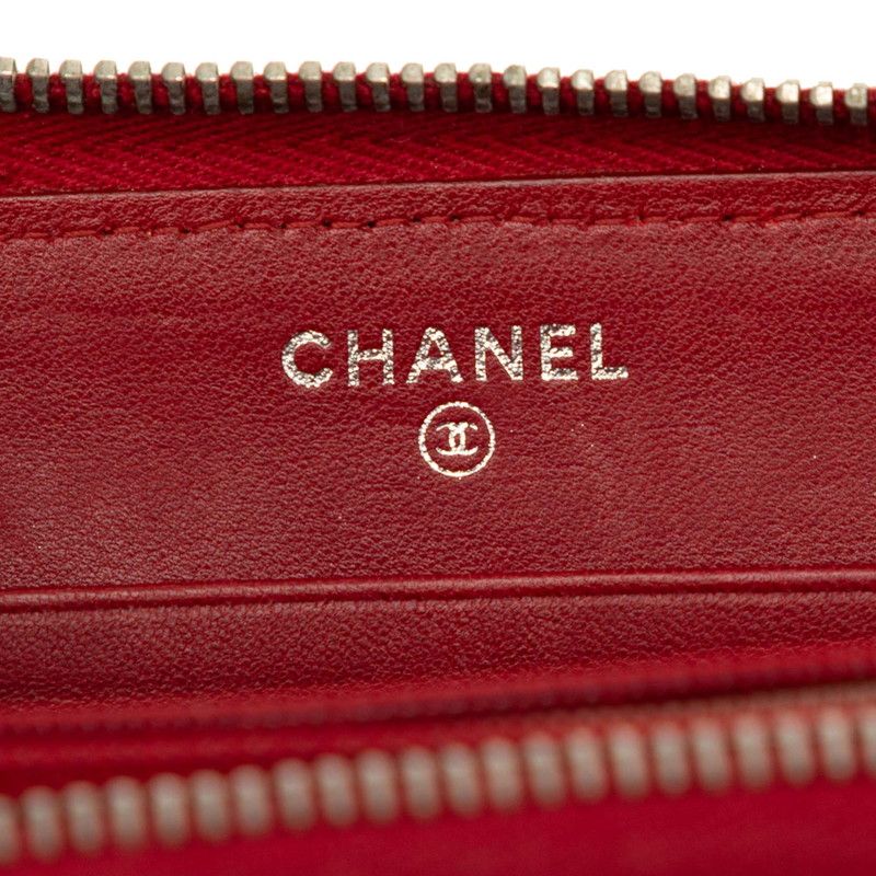 Chanel 2.55 Zip Around Wallet Red Leather — view 5