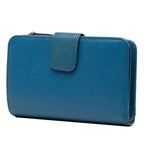 Prada Logo Bifold Wallet Blue Saffiano Leather — view 2