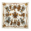 Hermes Carre 90 les Fetes du Roi Soleil Celebration of the Sun King Scarf White