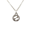 Gucci Interlocking Necklace Silver — view 2