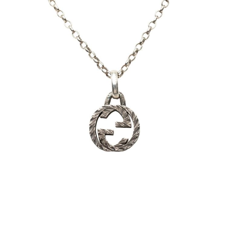 Gucci Interlocking Necklace Silver — view 2