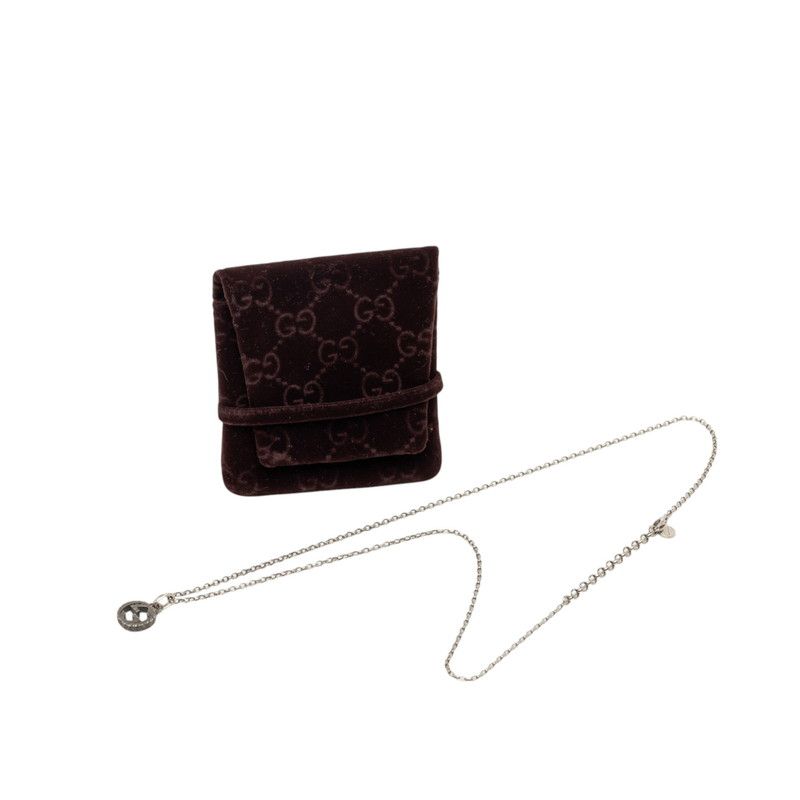 Gucci Interlocking Necklace Silver — view 7